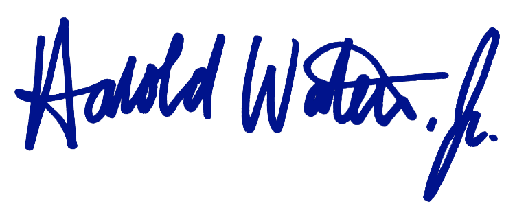 Harold Waters Jr. signature
